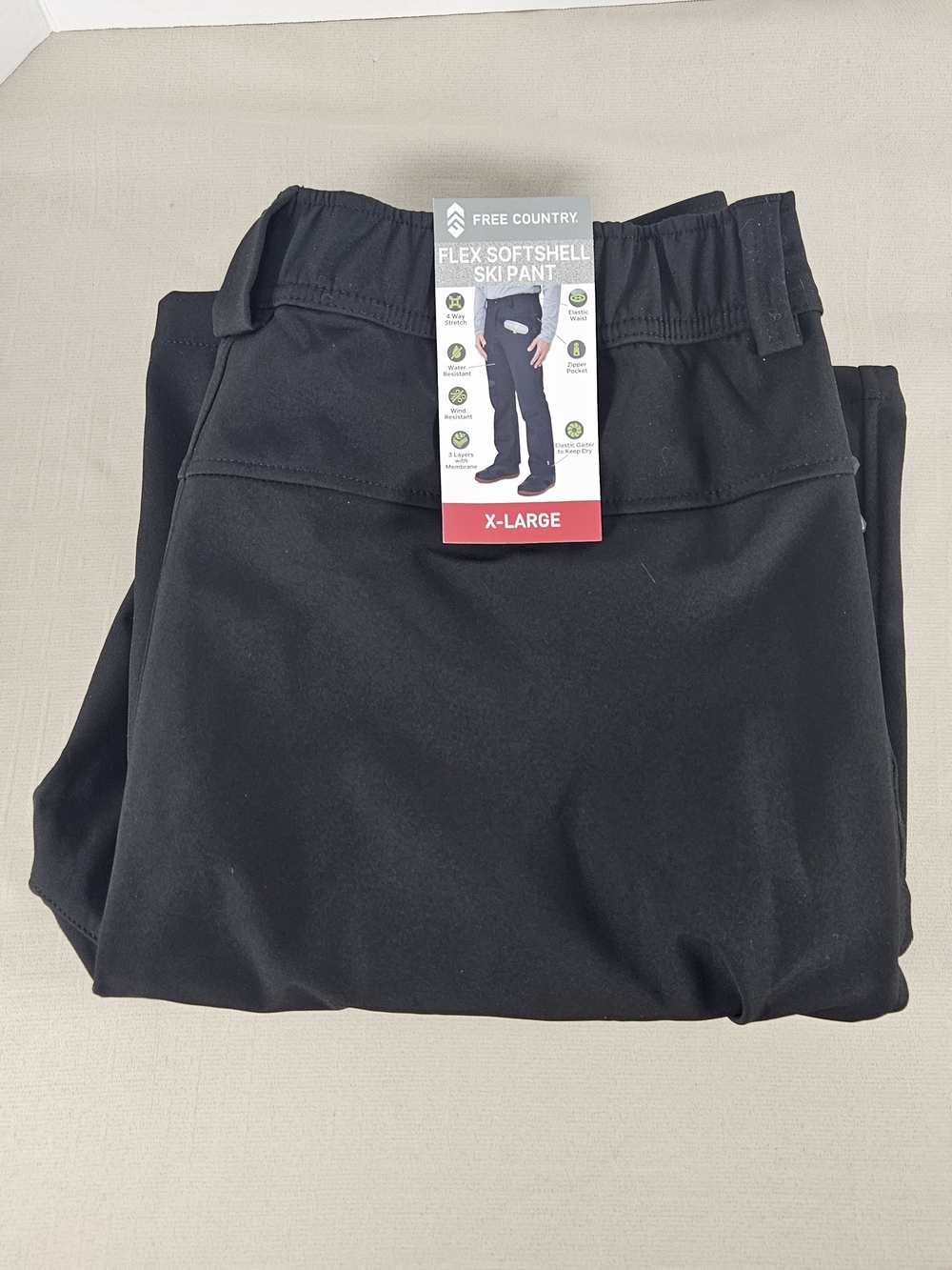 XL Free Country Flex Softshell Ski Pant - Black NWT